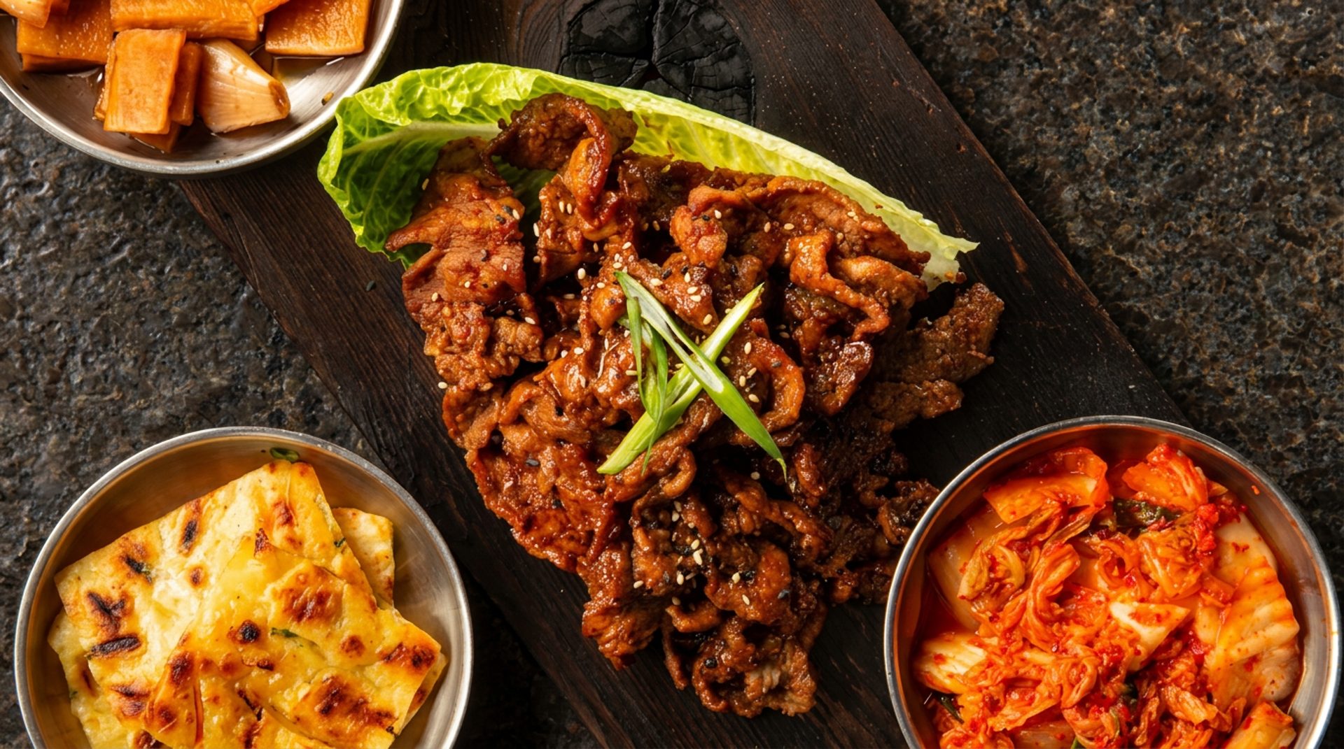 Banchan and Sauces Come With Everything